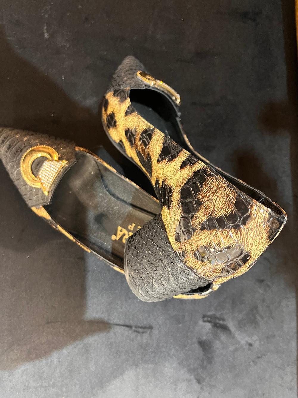 Pantofi din piele ecologică leopard