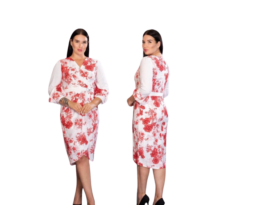 Rochie flower red