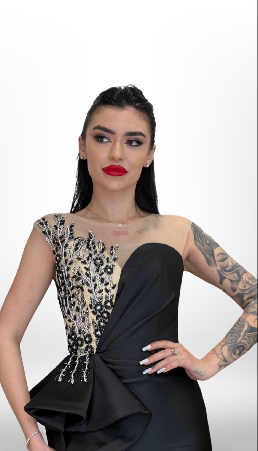 Rochie lunga neagră Cristina