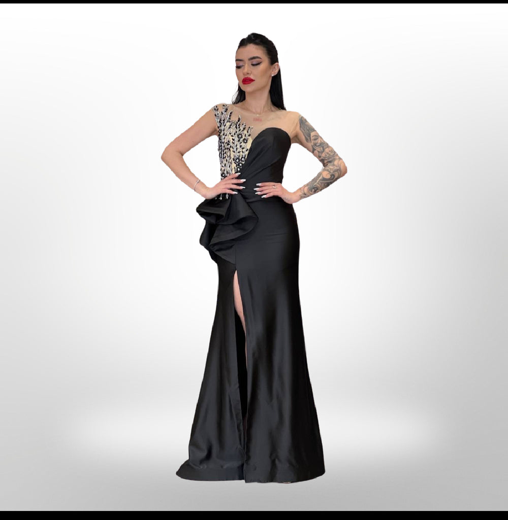 Rochie lunga neagră Cristina