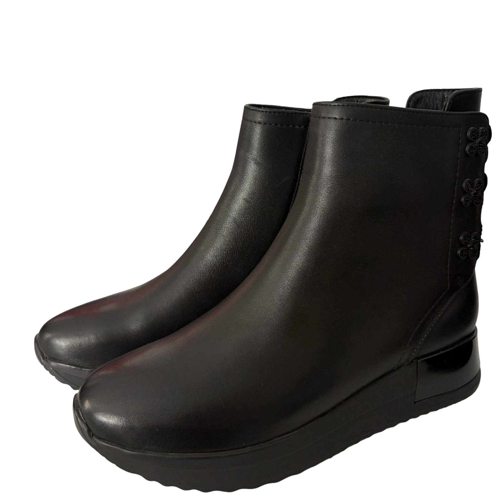 Ghete Epica, din piele, negre, talpă comodă.