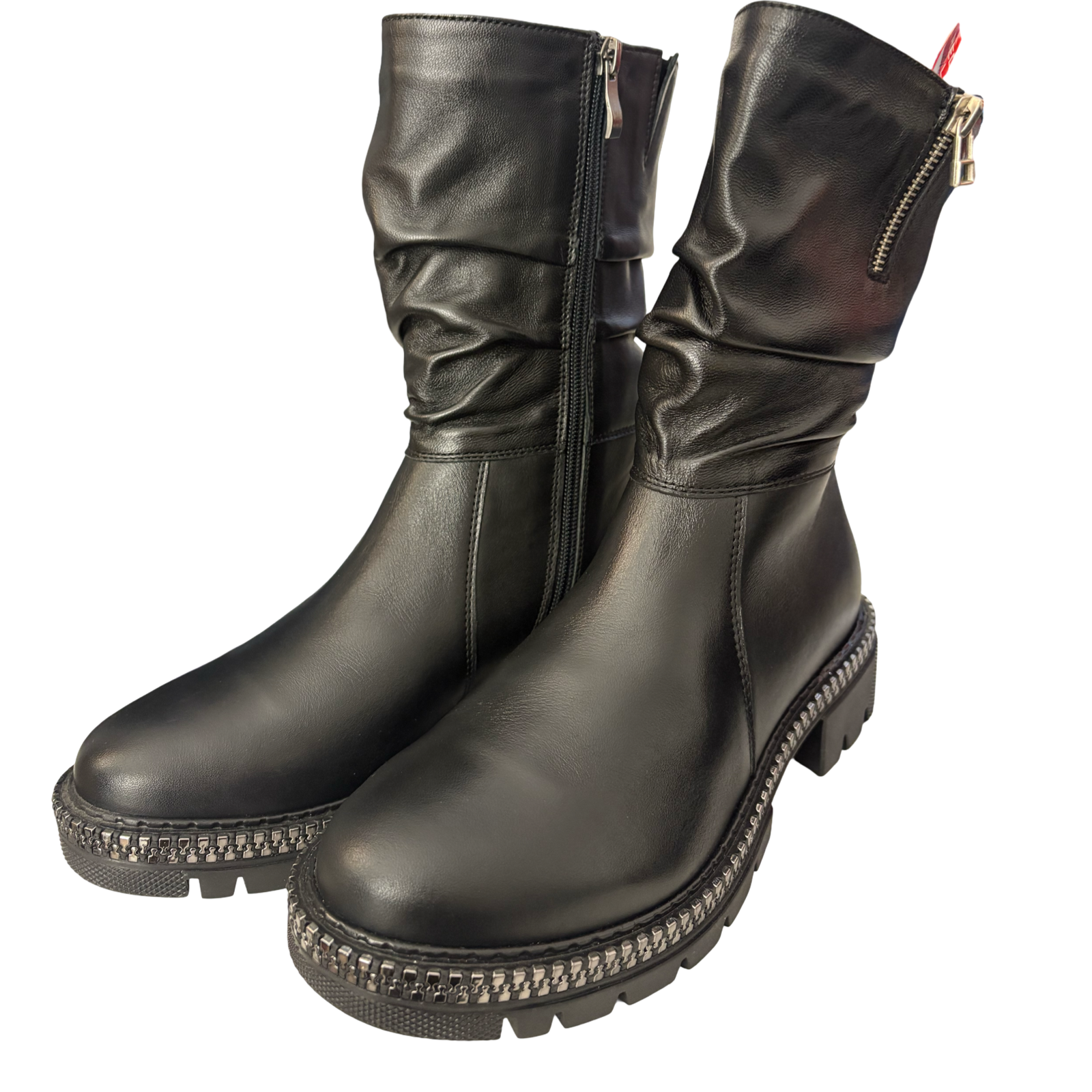 Ghete de piele , talpă joasă