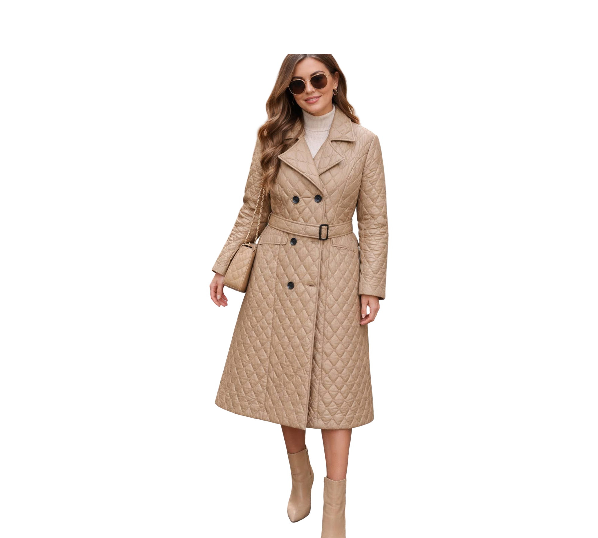 Geaca Eliza - Geacă damă matlasată bej – elegantă și practică